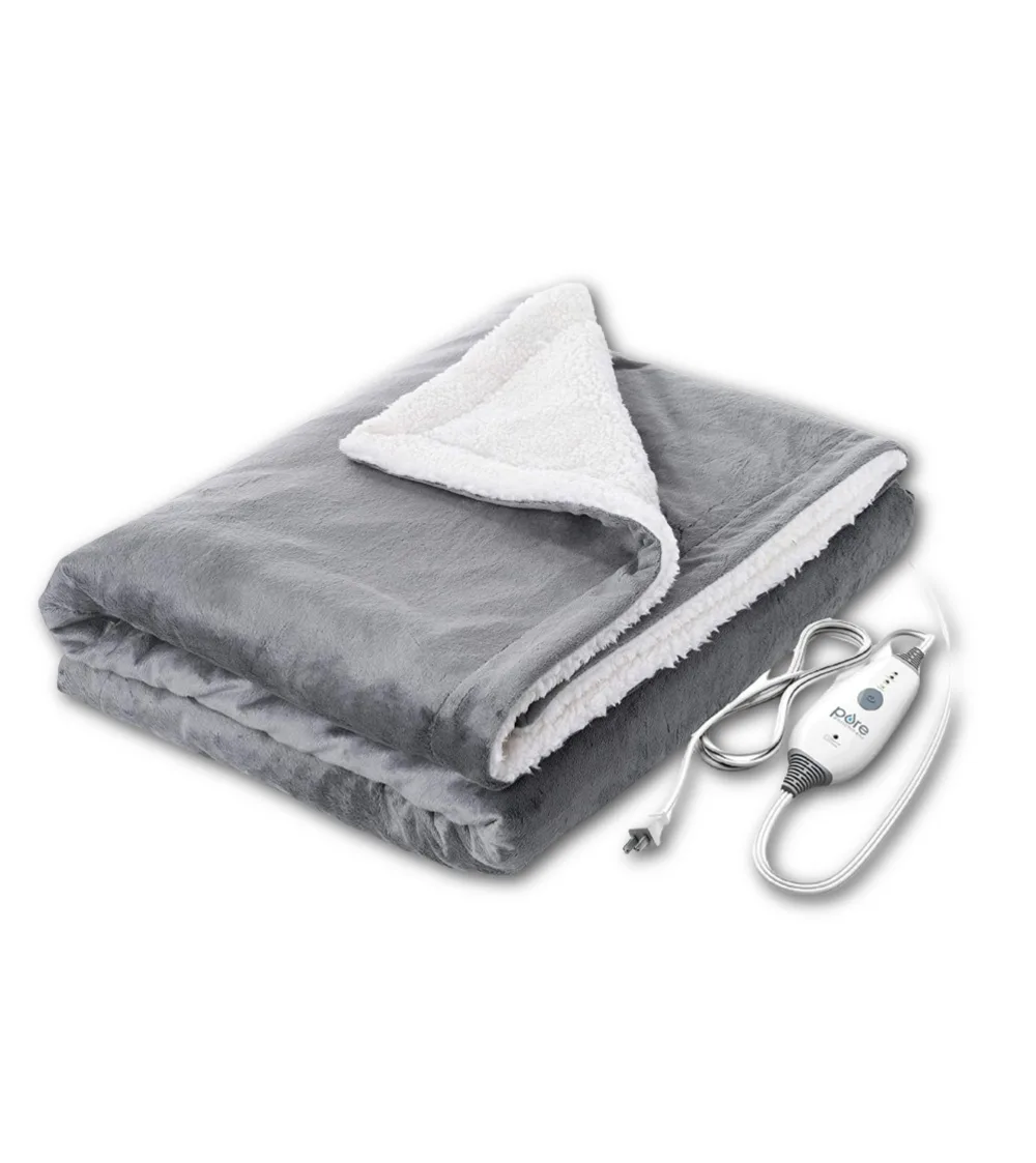 We love the heated, weighted, minky-soft blanket from Pure Enrichment which is getting us through the winter!