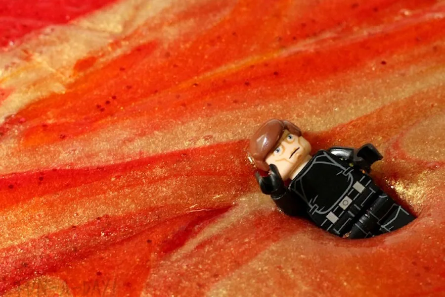 DIY Star Wars slime: Molten Lava Slime by Fun-A-Day