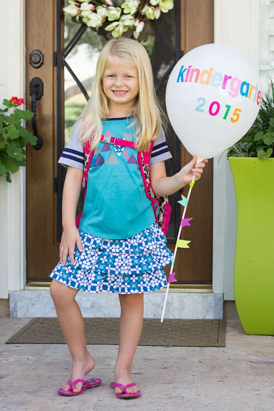 First day of school photos: First Day of School Balloons by Design Improvised