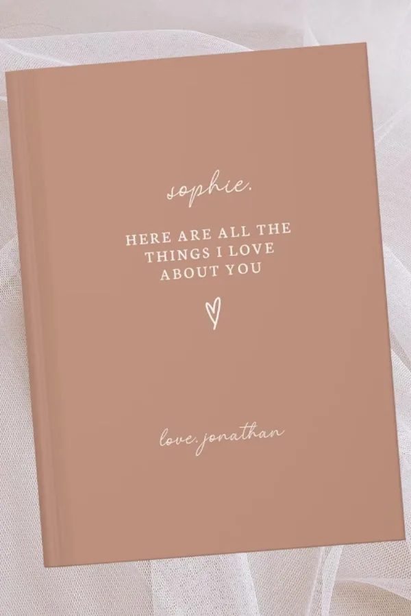 Best Valentine's Day gifts from Etsy for Adults: Personalized journal from Lune Design Shop