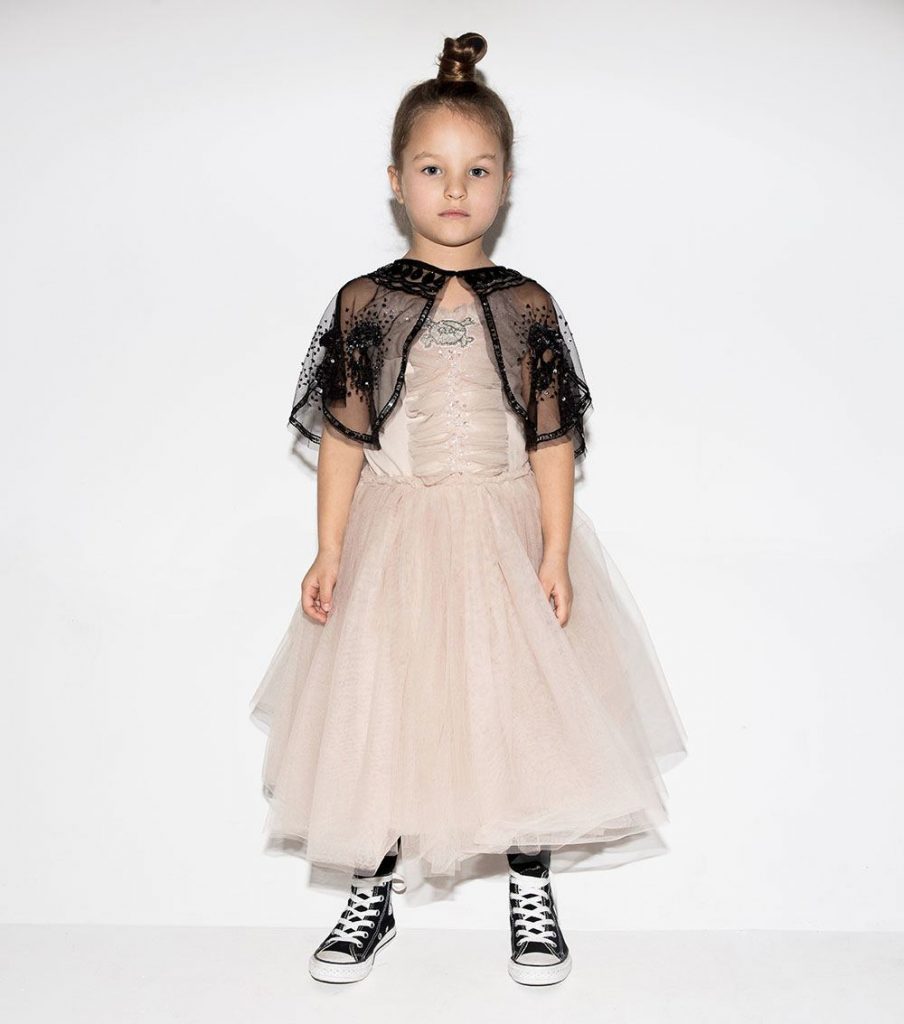 Tutu du Monde x Nununu pink skull tutu dress with skull cape