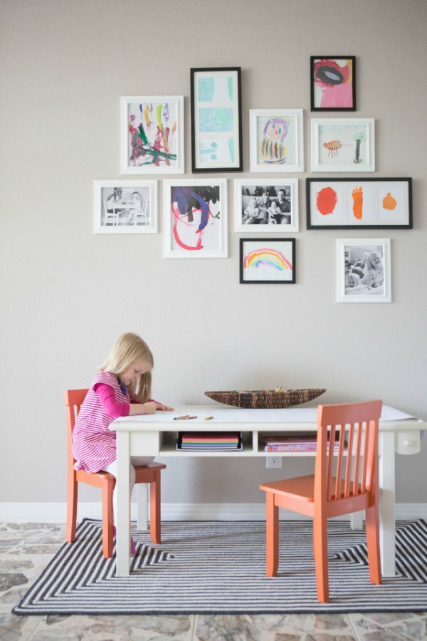 The best ideas for displaying kids' artwork: DIY gallery wall | Design Improvised