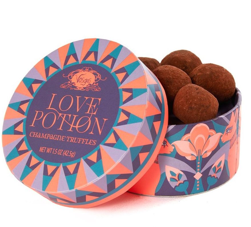 Send your friend a box of Vosges Love Potion Champagne Truffles for Valentine's Day