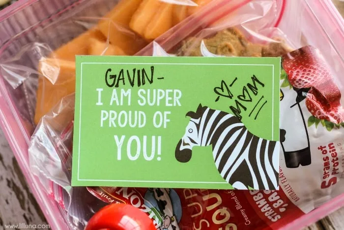 Free printable lunchbox notes from Catch My Party