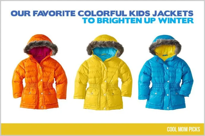 Colorful winter jackets for kids