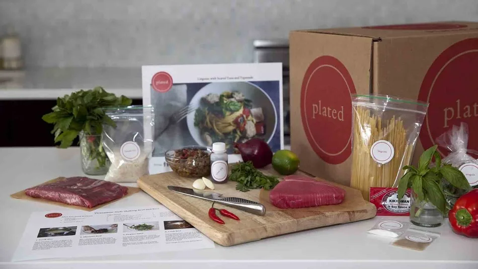 Plated home meal delivery box