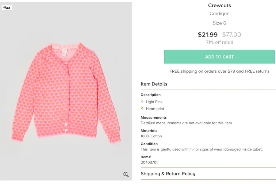 Sell your gently used designer kids' clothing at ThredUp