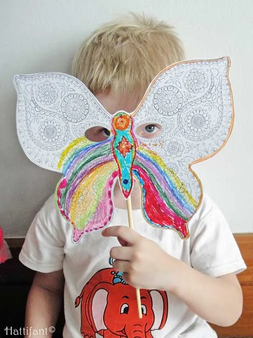 Summer paper fan craft from Mr. Printables