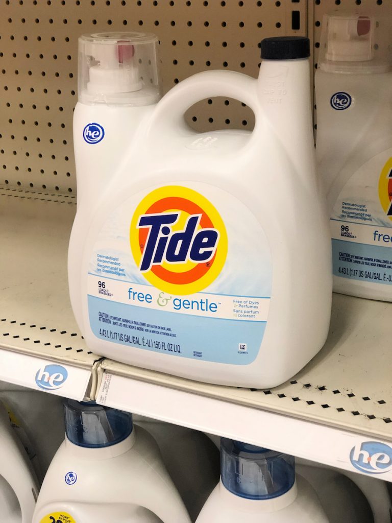 Get a coupon toward Tide Free and Gentle and other Tide detergents from P&G (sponsor)