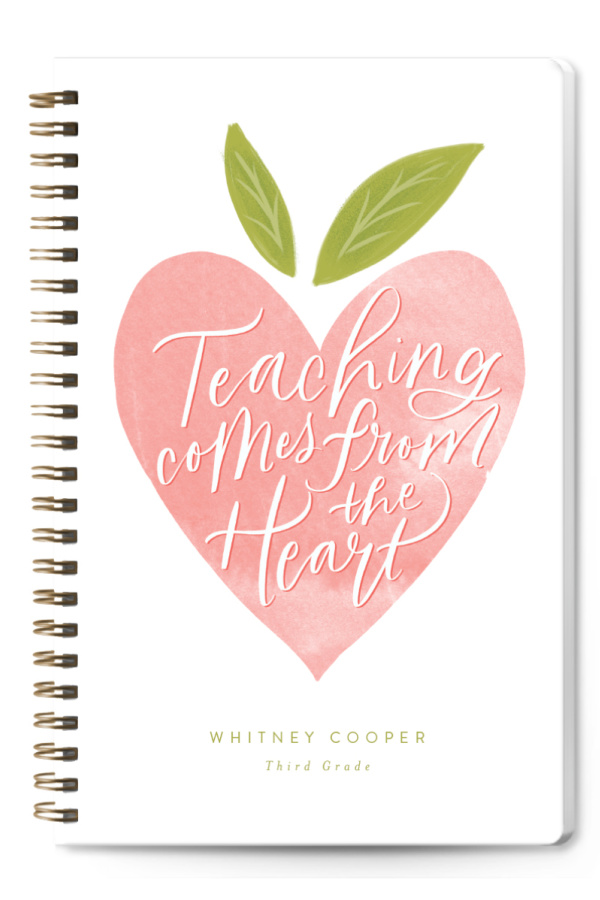 Meaningful gifts for teachers: A personalized notebook from Minted helps them stay organized, jot down ideas, and find continued inspiration