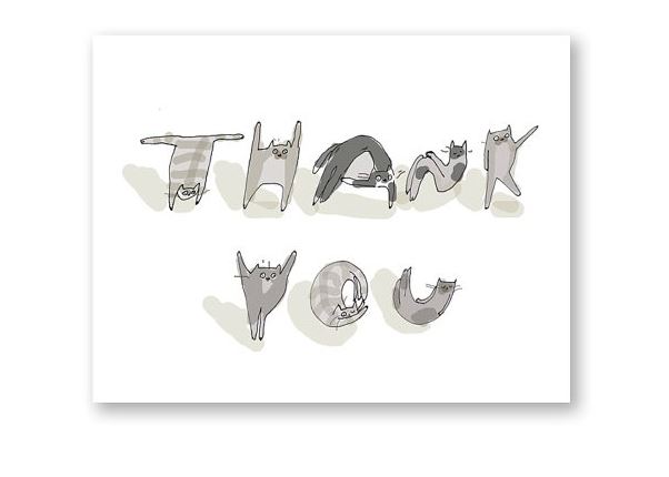 These "Cat Alphabet" thank you cards from Jamie Shelman are purrrfect!