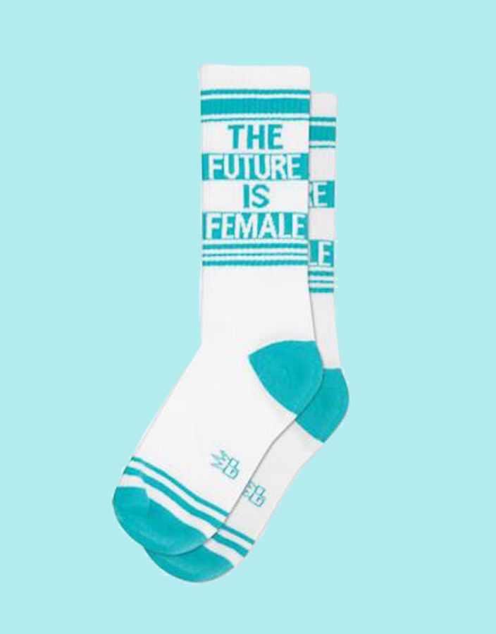 Future is Female socks as worn by our next VP Kamala Harris