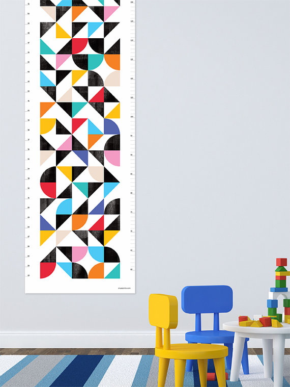Modern growth charts: Graphic art growth chart | Erupt Prints