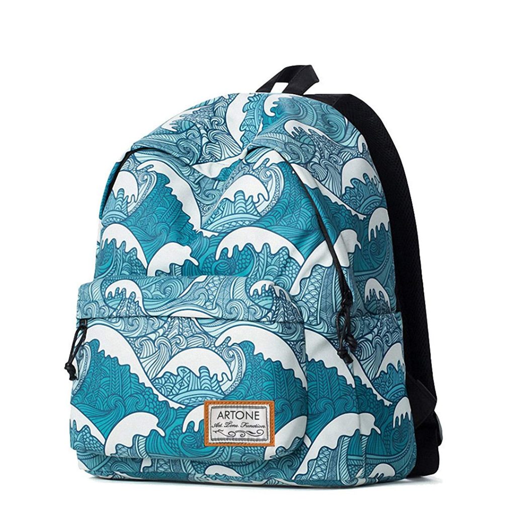 Cool backpacks for tweens and teens: Artone Blue Wave Backpack