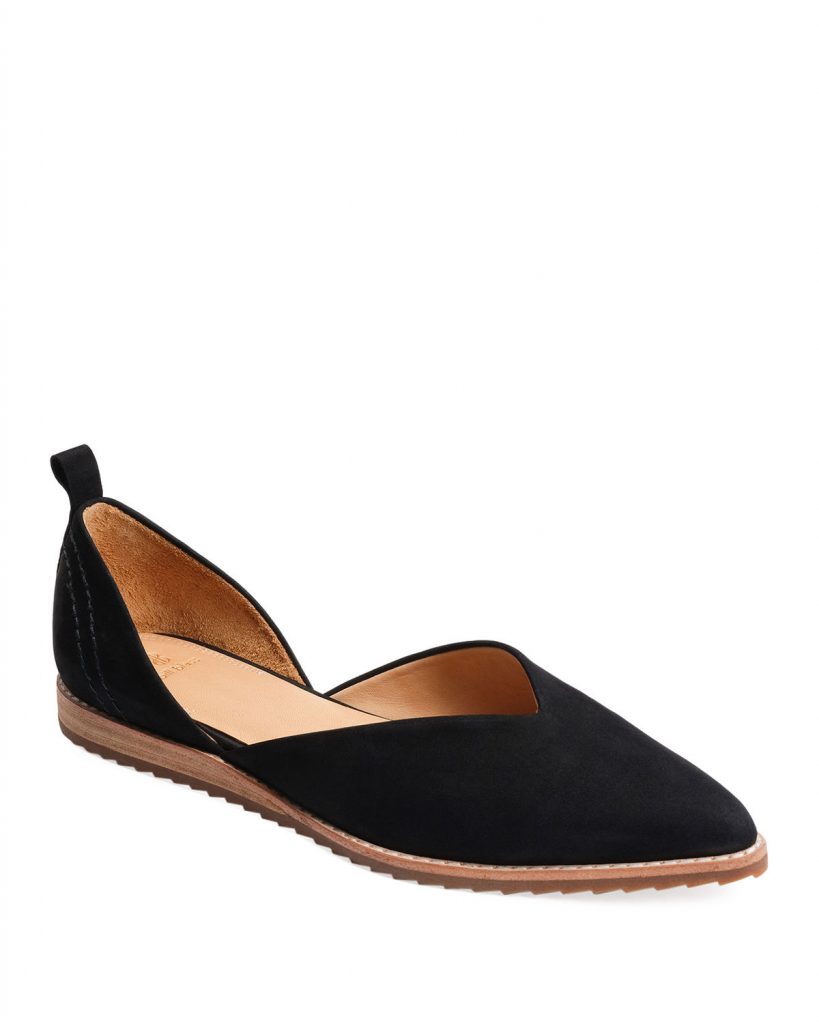 Spring 2019 fashion trend: Bill Blass V-Cut Sybil Suede Ballet Flats