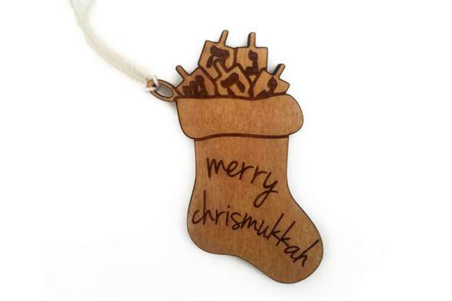 We're loving this cool Christmukkah ornament from Modern Tribe!