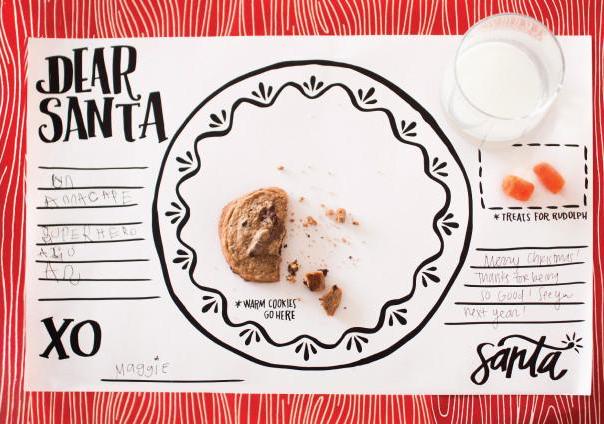Letter to Santa place mat from Caravan Shoppe