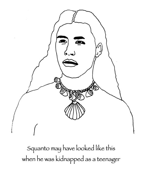 Historically accurate Thanksgiving coloring pages: The real story of Squanto
