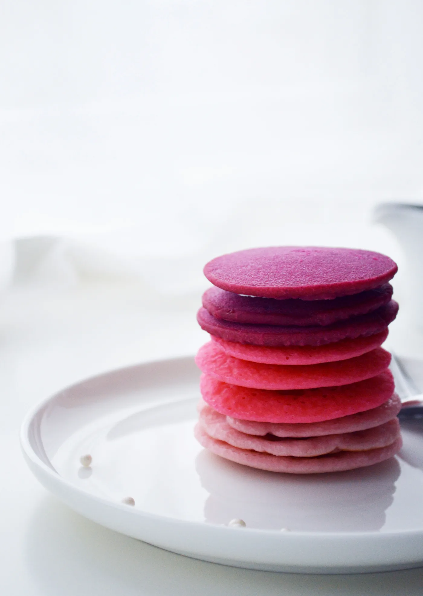 Pink Ombre Pancakes for Valentine's Day