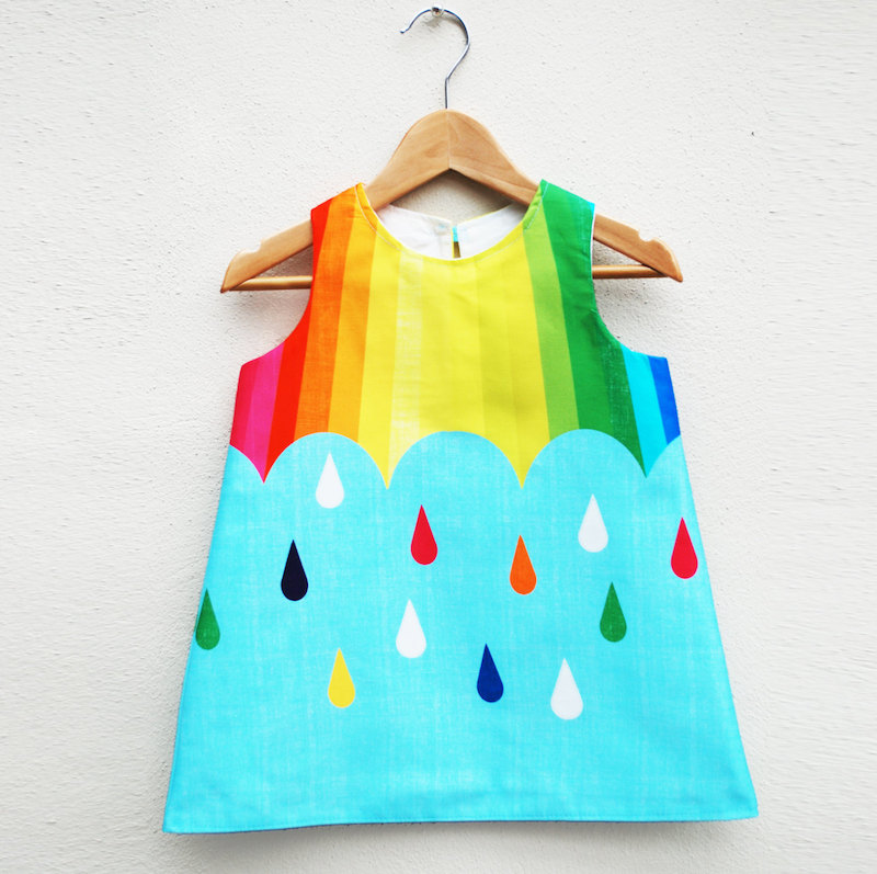 Kids' rainbow dress by Wild Things Dresses