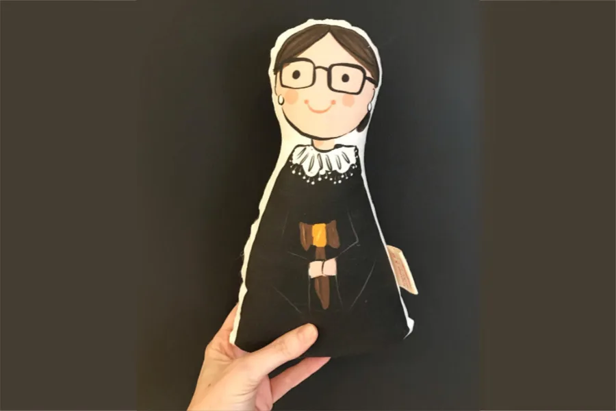 The new Ruth Bader Ginsburg doll, coming soon from Sophie & Lili