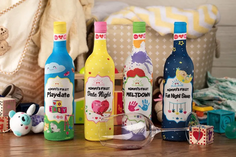 Hilarious: Mommy's Milestone reusable wine bottle covers celebrate those big wins
