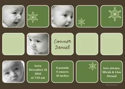 Something for those poor new babies who will always get the combined birthday/holiday gift the rest of their lives.