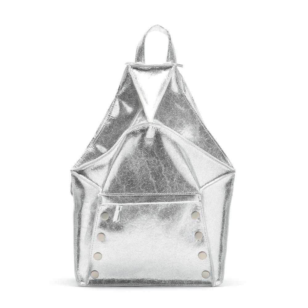 Hammitt LA handbags on sale: Bob backpack in metallic silver