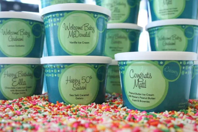Customized ice cream cups for baby showers - eCreamery