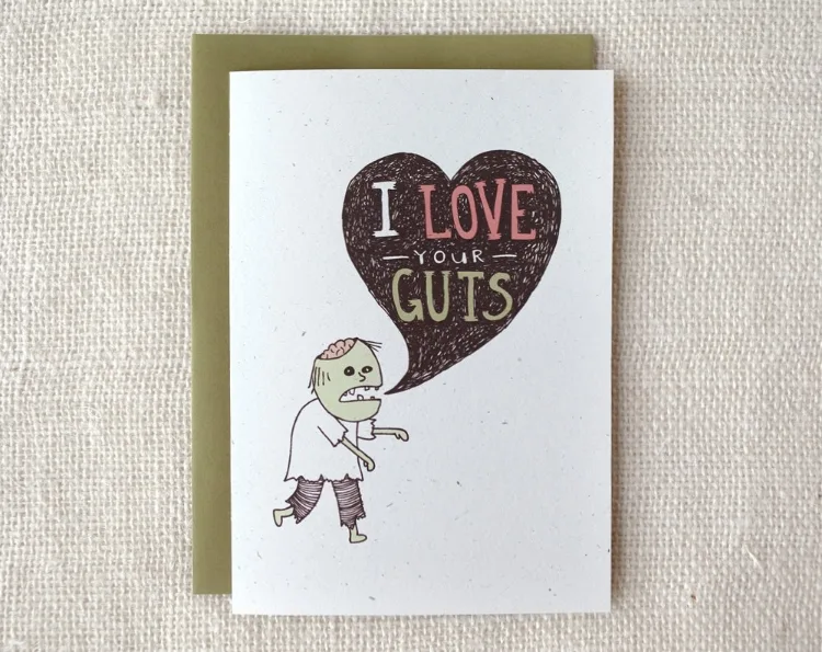 Zombie Valentine's Day card