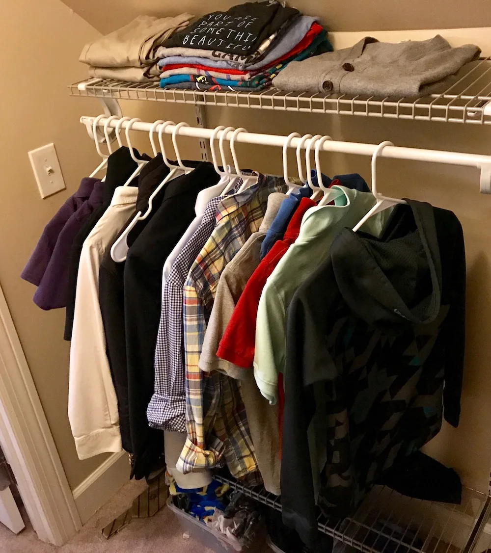 How to make a capsule wardrobe for kids: The streamlined closet, after the purge.