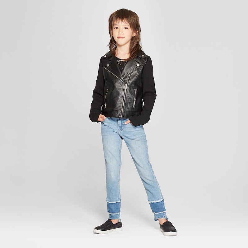 Stylish winter coats for girls: Moto jacket at Target