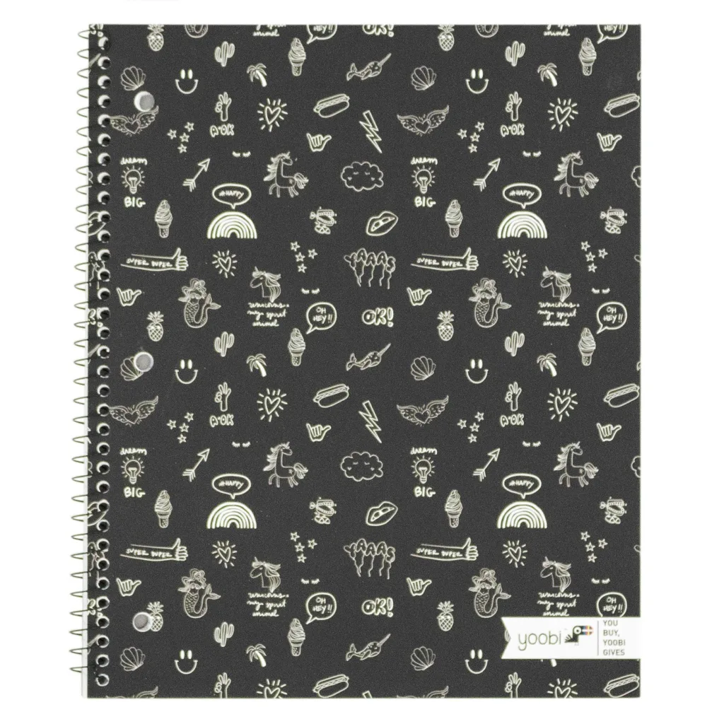 Doodle print spiral notebook by Yoobi: Fun back to school supplies and accessories under $10
