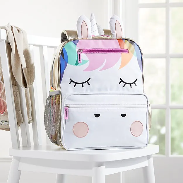 Coolest backpacks for preschool + Kindergarten: SoYoung coated canvas unicorn backpack
