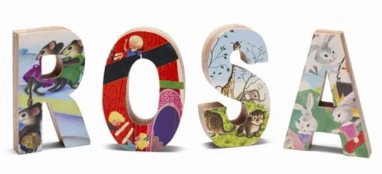 Children's Wooden Book Letters