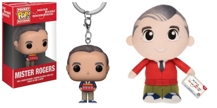 Super cute are the Mister Rogers Funko keychain and plushie.