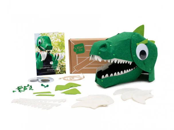 DIY Halloween costume kits from Kiwi Co: Mechanical, chomping dinosaur