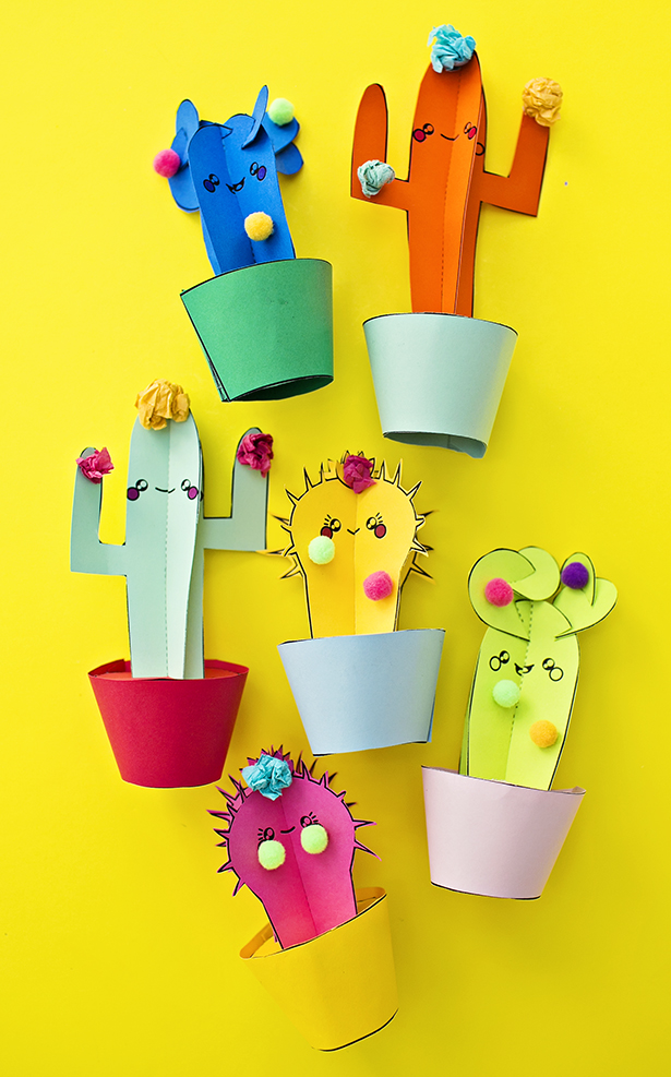Cactus crafts for kids: Paper Cactus Plants DIY at Hello, Wonderful