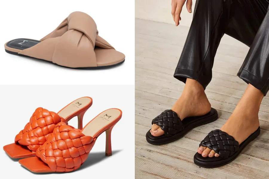 Our favorite puffy braided and textured sandals for spring summer 2022