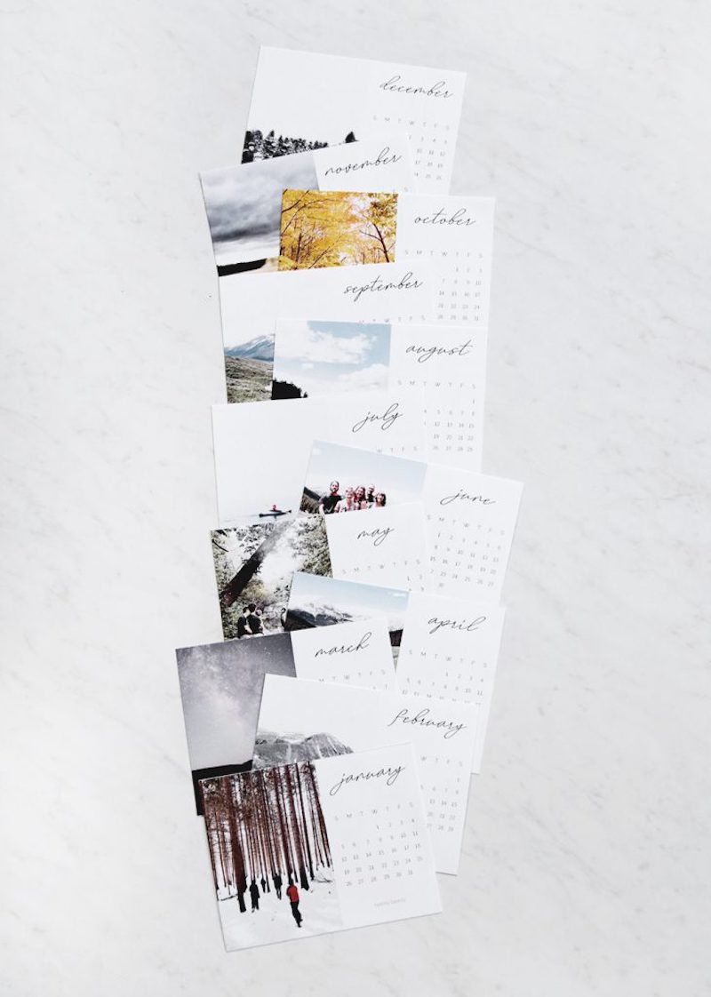 Printable 2020 calendars: Customizable photo calendar at The Merry Thought