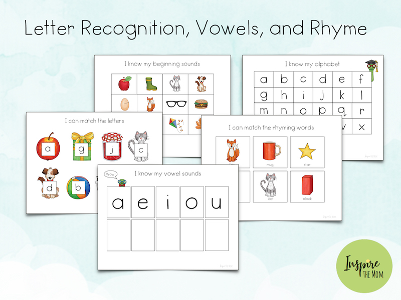 Kindergarten printables: Preschool Practice Notebook at Inspire the Mom