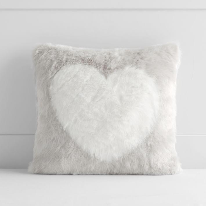 Pottery Barn Teen x St. Jude's Heart faux fur pillow