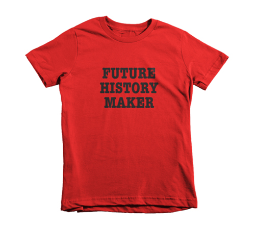 Coolest preschool gifts: Kids' Future History Maker Tee from District of Clothing