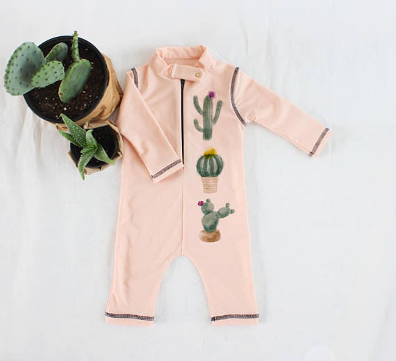 Rash guards with UPF: Cactus rash guard with UPF | Mom Plus Lab