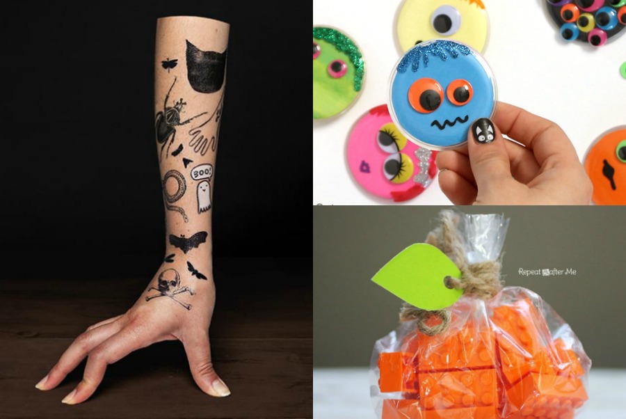 24 cool ideas for non-candy Halloween treats for kids. Perfect for parties or trick-or-treaters with allergies