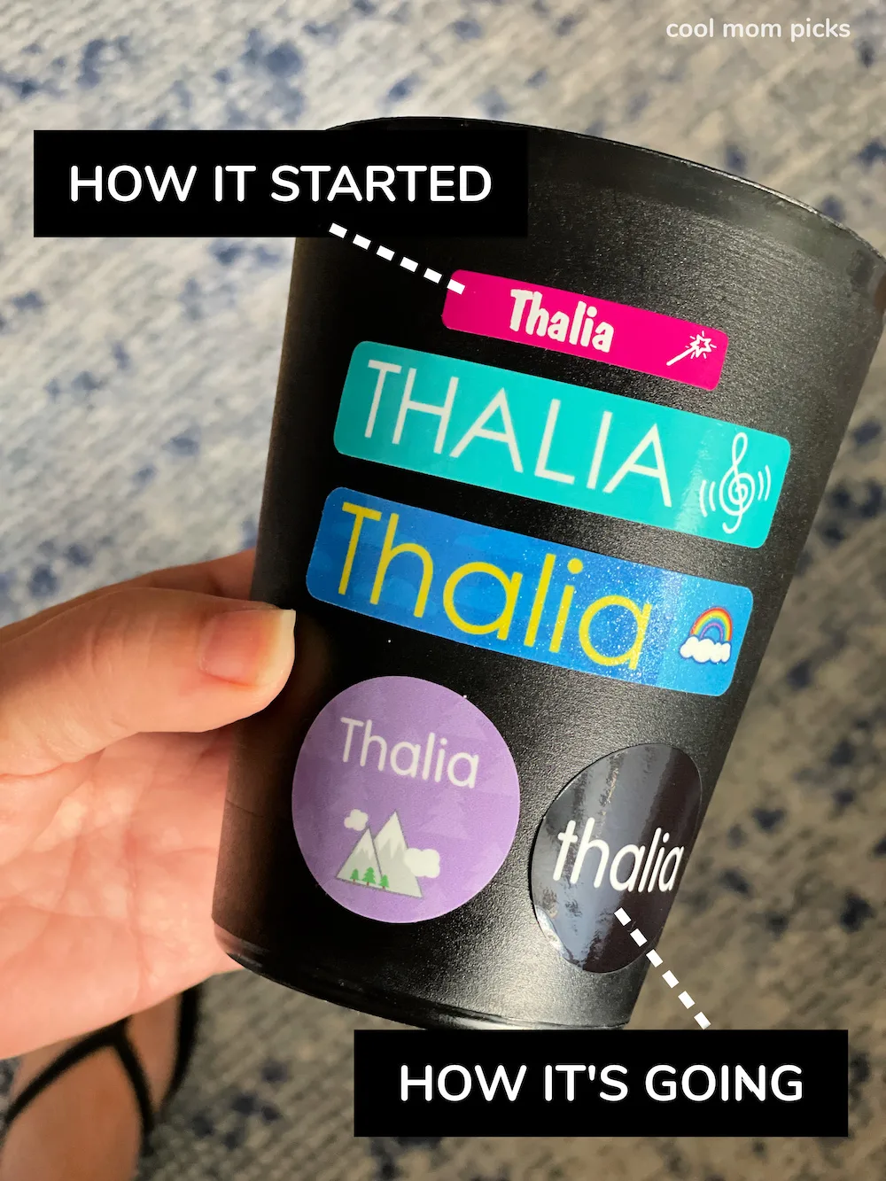 Creative ideas for personalized labels: Put them inside school gear so you don't ruin "the look"