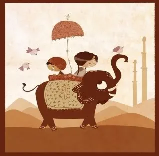 A grand adventure for a nursery wall