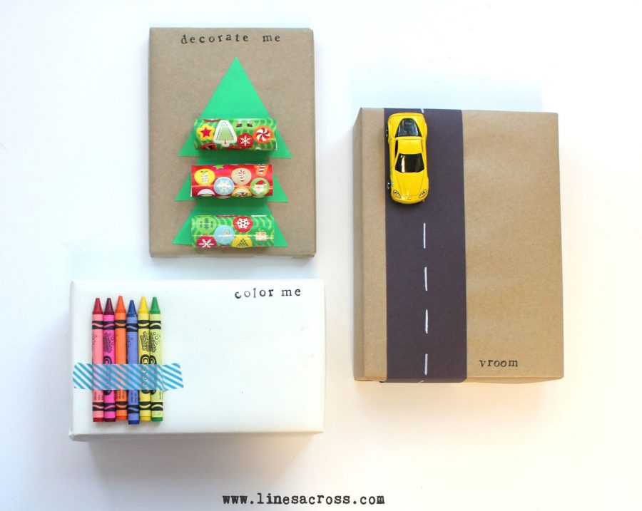 Creative holiday gift wrapping ideas: Interactive Gift Wrap by Lines Across