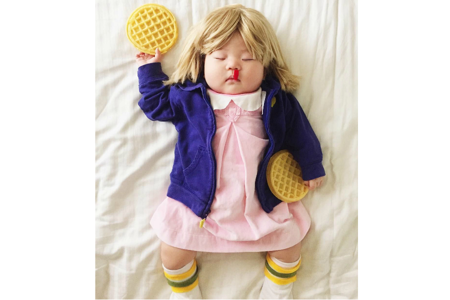 Hottest pop culture baby Halloween costumes: Eleven via LauraIZ on IG