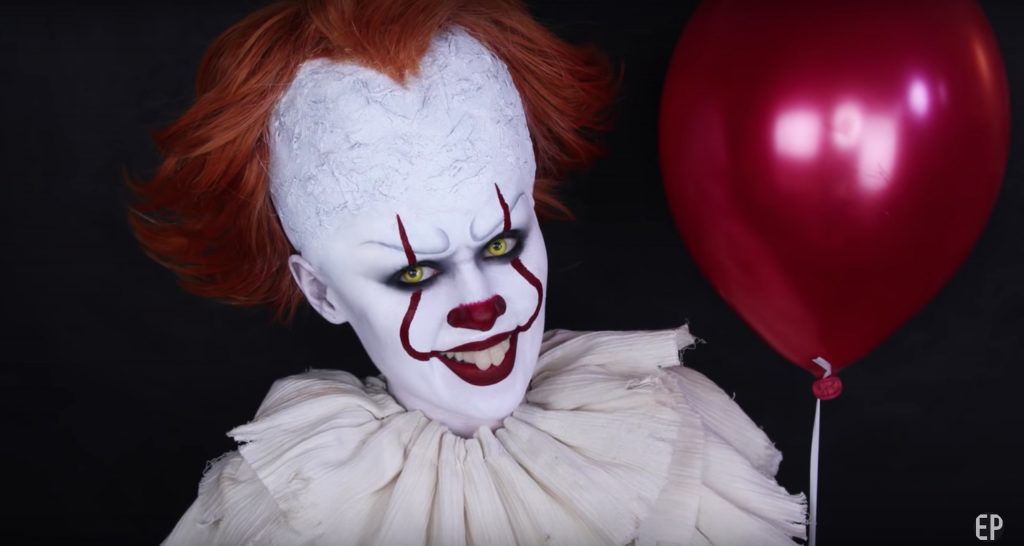 Pennywise from IT face paint video tutorial by Emma Pickles